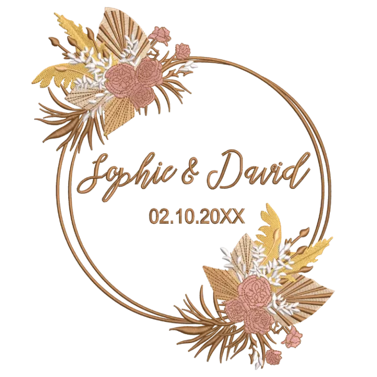 floral wedding frame