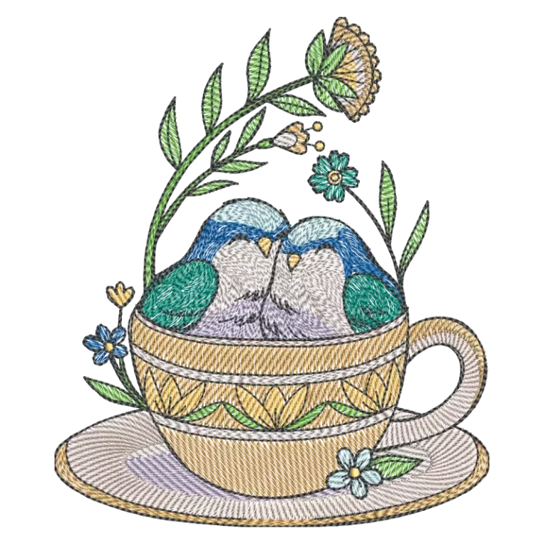Bird Couple Teacup