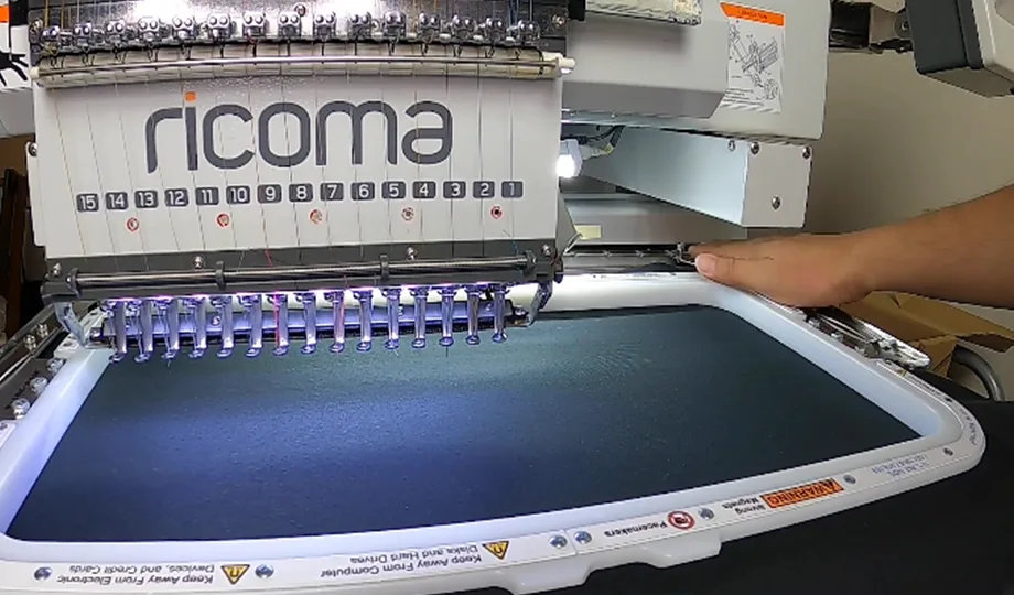 Setup hoop on Embroidery machine