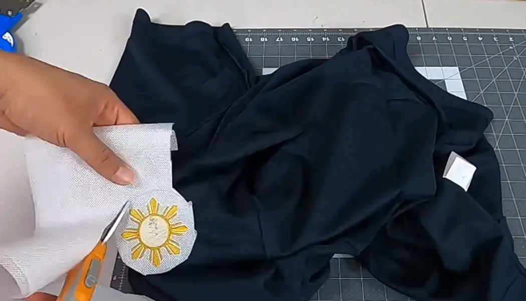 clean cut off of backing