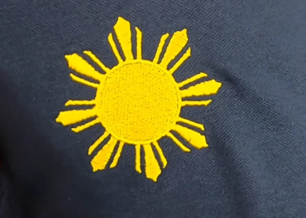 flat left chest embroidery