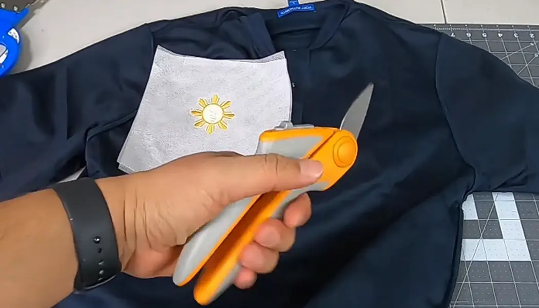 take fiskars to cut off the backing