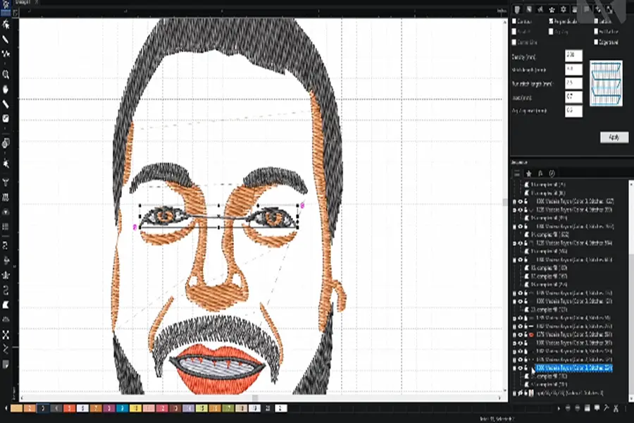 Apply satin stitch 1