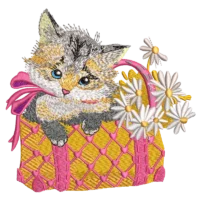 Cat In Basket