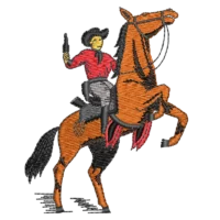 Cowboy Riding Horse
