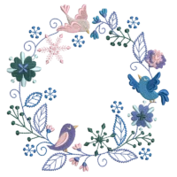 Frosty Foliage & Winter Bird Wreath