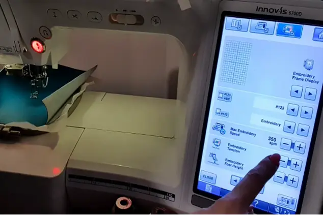 Adjust-embroidery-speed