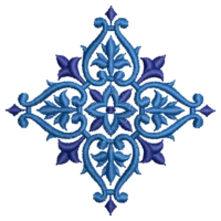 Blue Ornament Frame Border