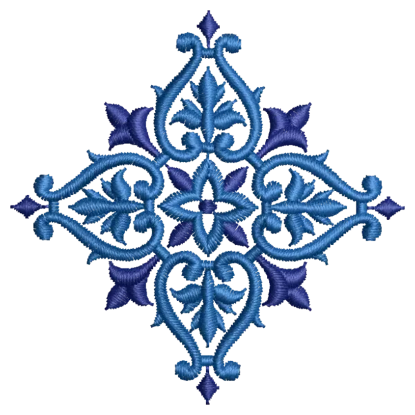Blue Ornament Frame Border