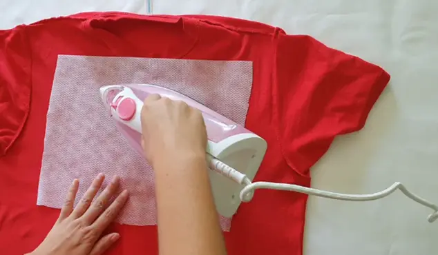 Prepare-stabilizer on shirt