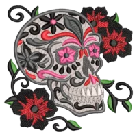Skull With Flowers
