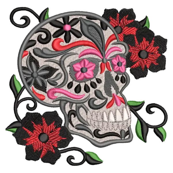 Skull With Flowers