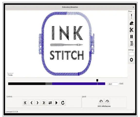 Simulator and stitch plan preview