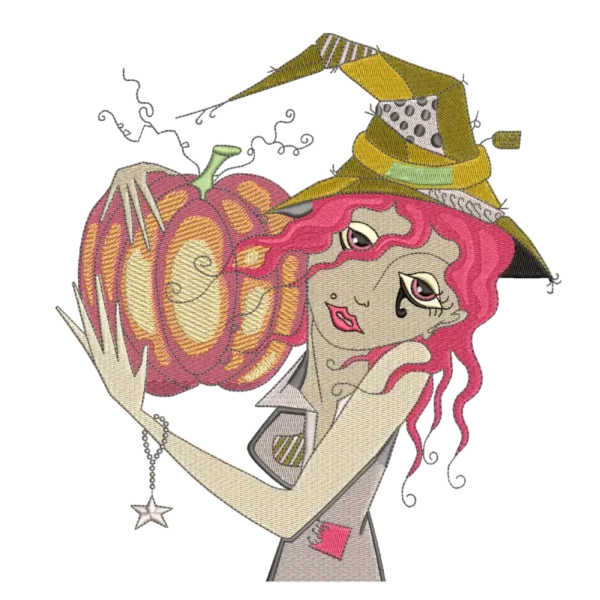 Witch With Pumpkin