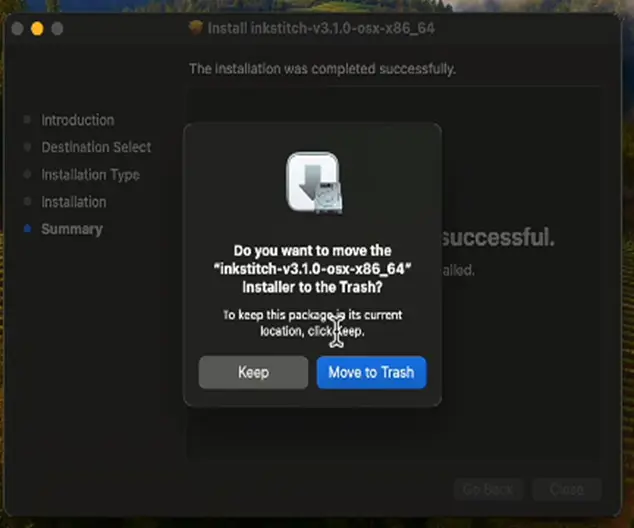install Ink_stitch on MacBook Pro step 4 part 2