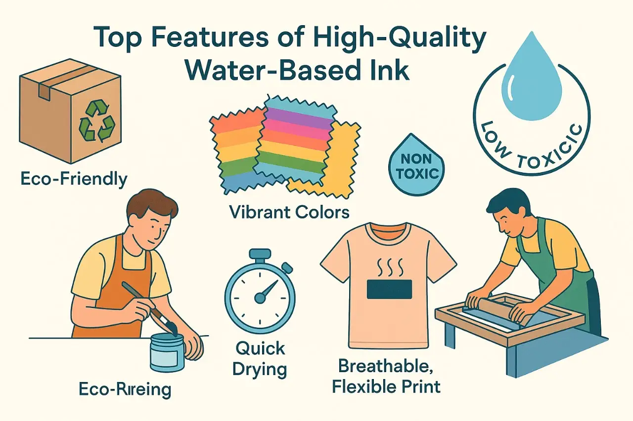 Features Of Best water based ink include