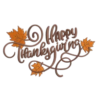 Happy Thanksgiving With Leaves