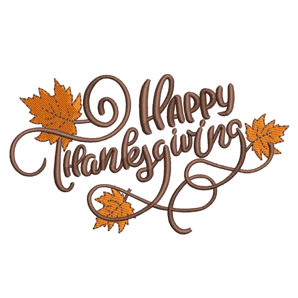 Happy Thanksgiving With Leaves